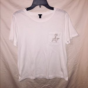 White and Gold J. Crew Shirt.